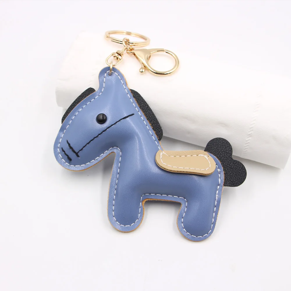 Luxury Leather Keyring Gift, Pony Handbag Pendant