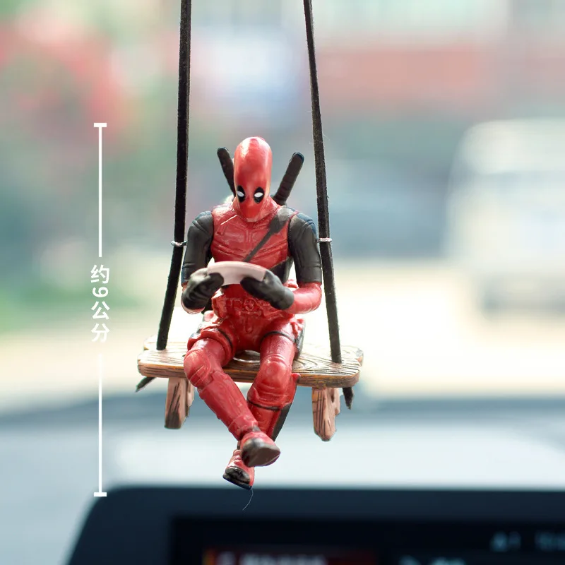 Creatieve Animatie Deadpool Swing Auto Hanger Auto Accessoires Interieur Decoratie Auto Achteruitkijkspiegel Hanger Decoratie