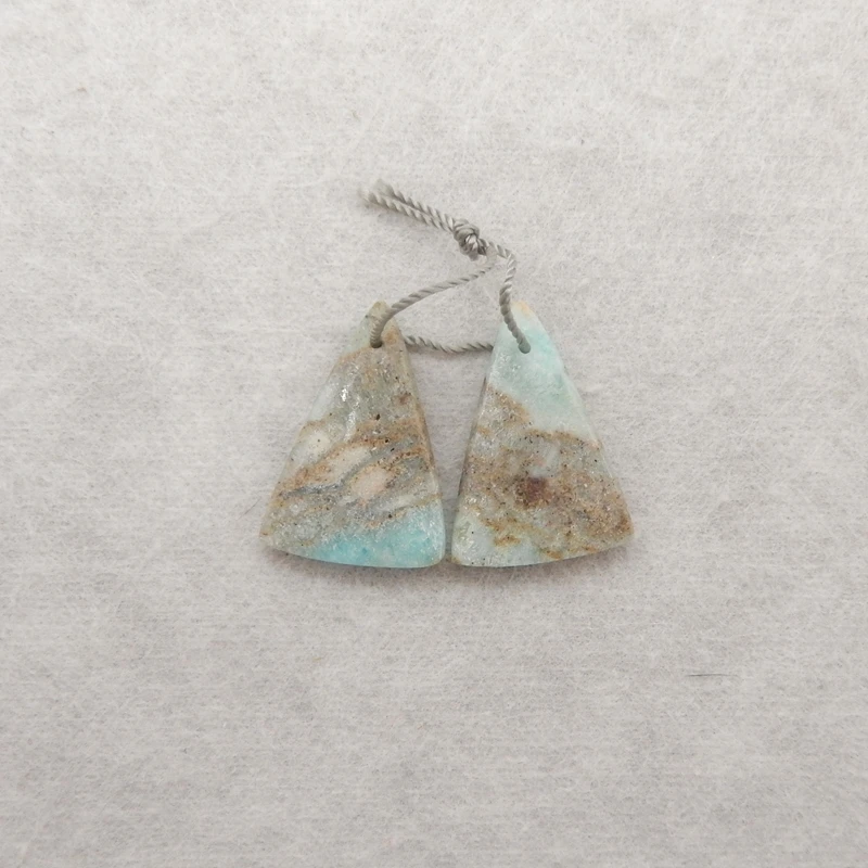 

Наборы бусин из натурального камня Ларимар, подвески, ювелирные изделия, полудрагоценные серьги, бусины для рукоделия, 22x16x4 мм, 3,7 г