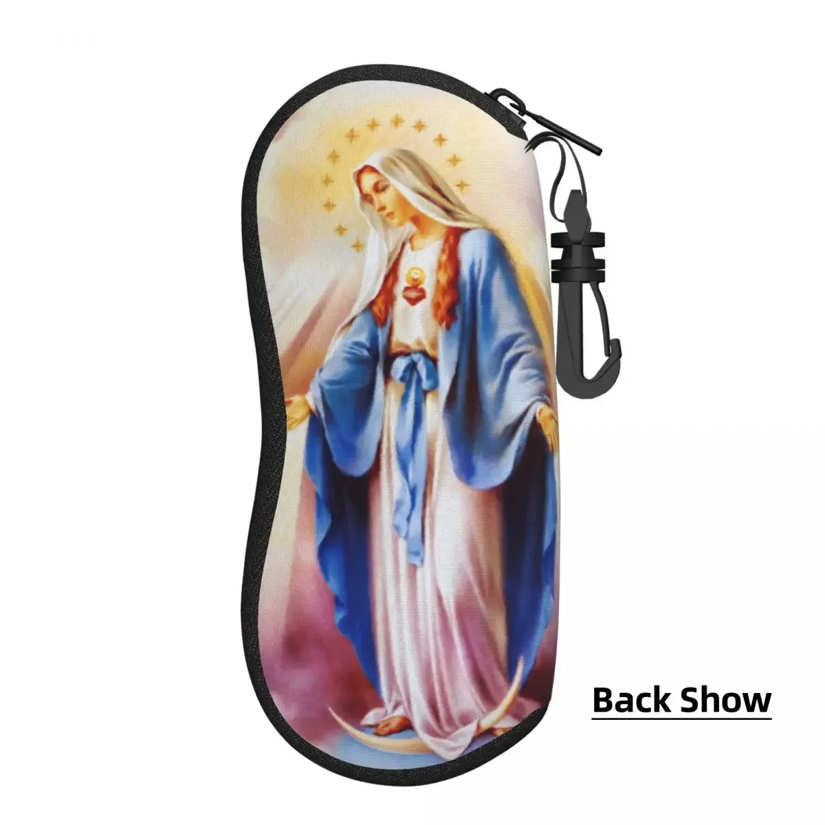 Custom Catholic Virgin Mary Glasses Case Fashion Our Lady of Guadalupe Shell Eyeglasses Case Sunglasses Box