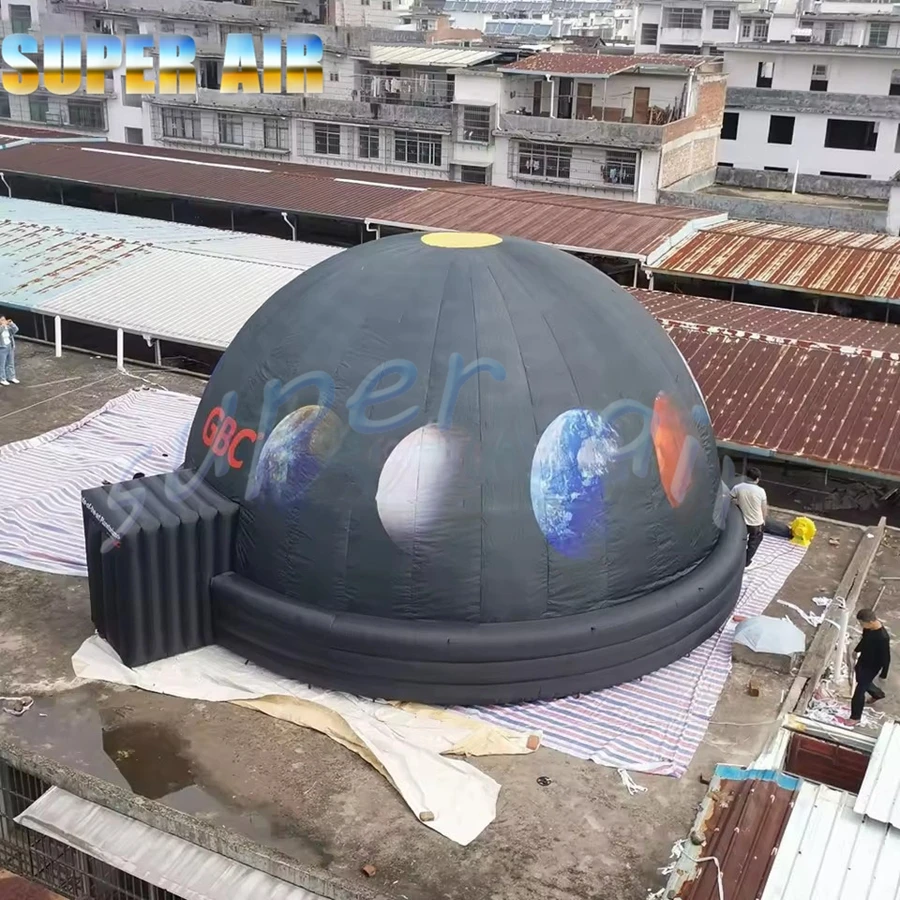 Anpassbare Premium-graue Farbe, heißer Verkauf, aufblasbares Kuppel-Planetarium, aufblasbares Projektionskuppelzelt
