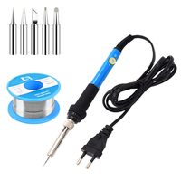 220V 60W Electric Soldering Iron Adjustable Temperature Professional Tin Welder Electric Tin Welder Heat Pencil Tips Repair Tool