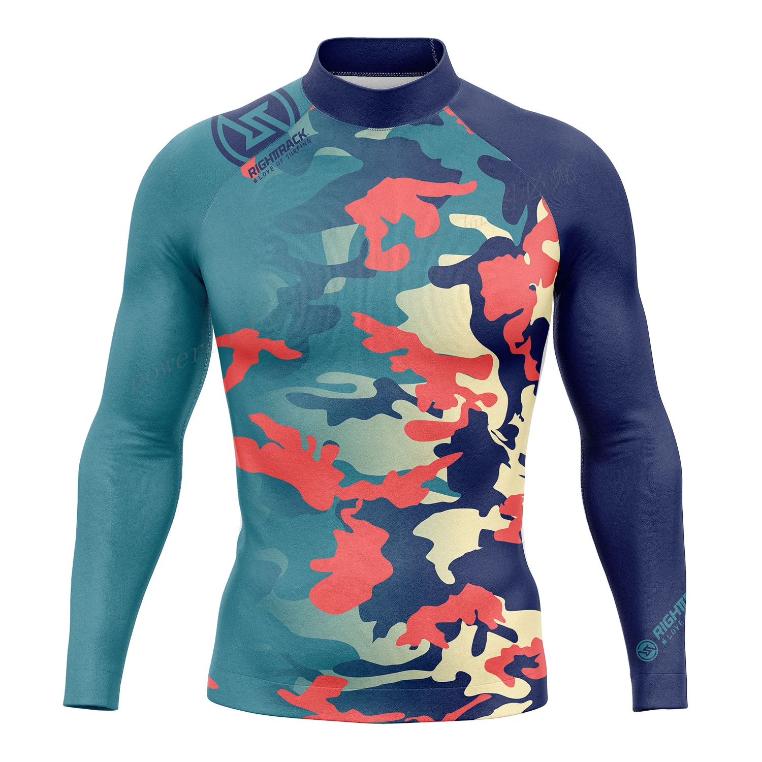 RT Men's Rashguard Surfing Shirt Camo Long Sleeve Lycra Sun Screen Beachwear Surf Sweatshirt UV Protection Swimwear New's