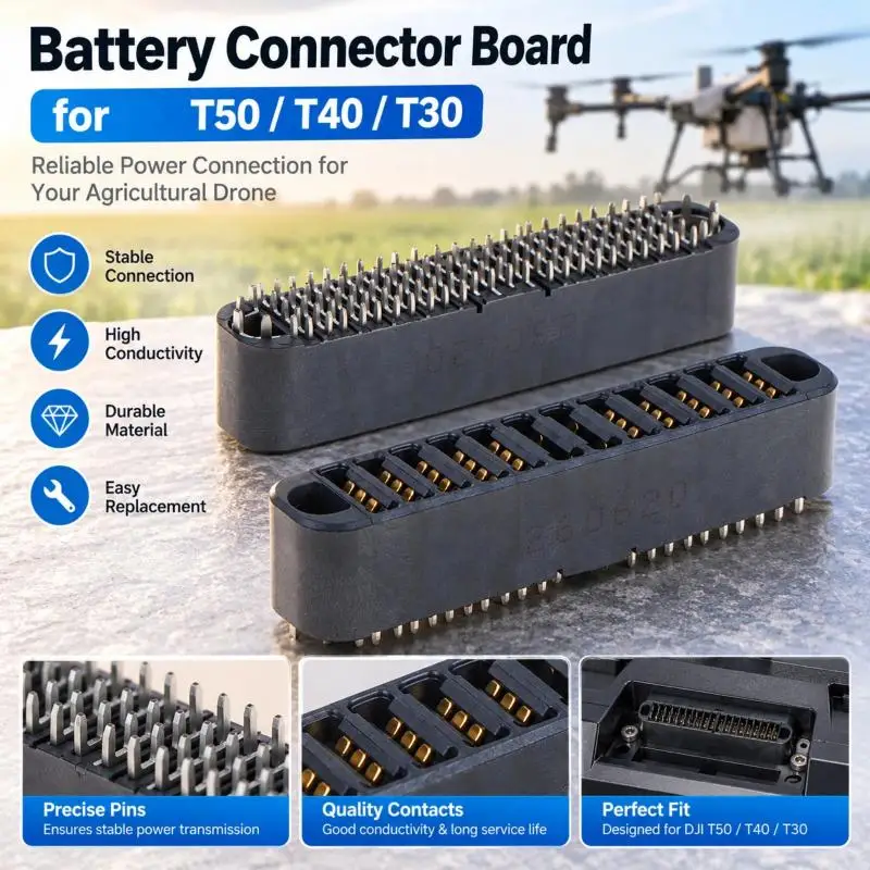 High Conductivity Agras Drone Battery Socket Plug Kit Fit for T30 T40 T50 Agricultural UAV Replacement Accessory for Farm Use