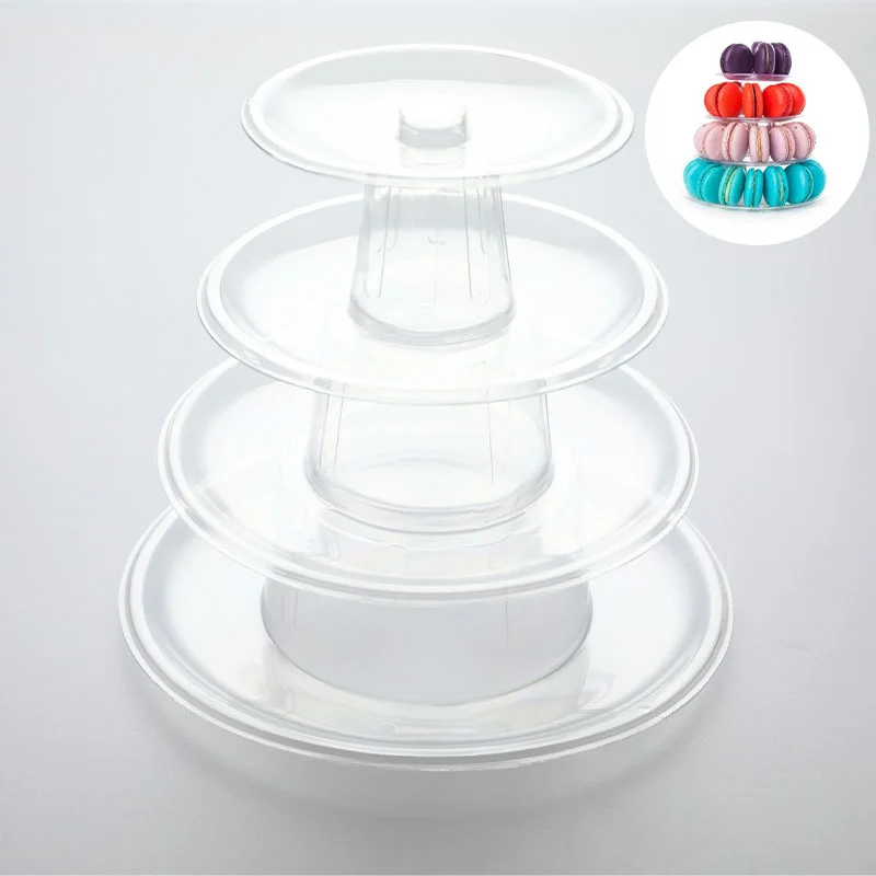 Multitiers Macaron Display Stand Cupcake Tower Rack Cake Stand PVC Tray Cake Multilayer Display Cupcake