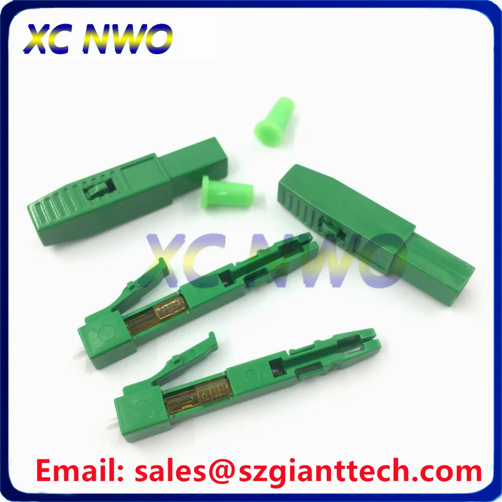 LC APC 0.9mm Fast Field Assembly Fiber Adapter SM Fast Quick Connector Support 0.9mm Indoor Cable and FTTH Flat Cable