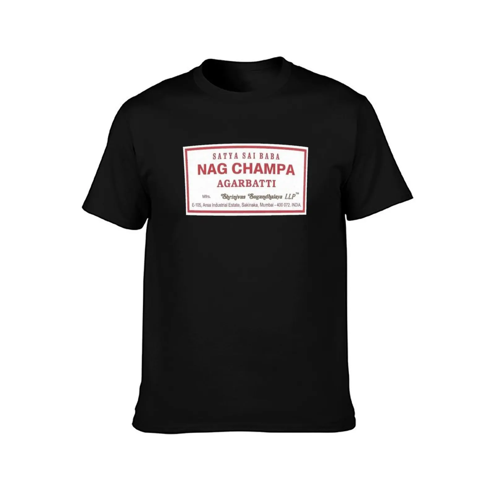 NAG CHAMPA INCENSE SATYA SAI BABA T-Shirt, Summer Casual Cotton Tee, Oversized Streetwear Tops, Vintage Graphic Print
