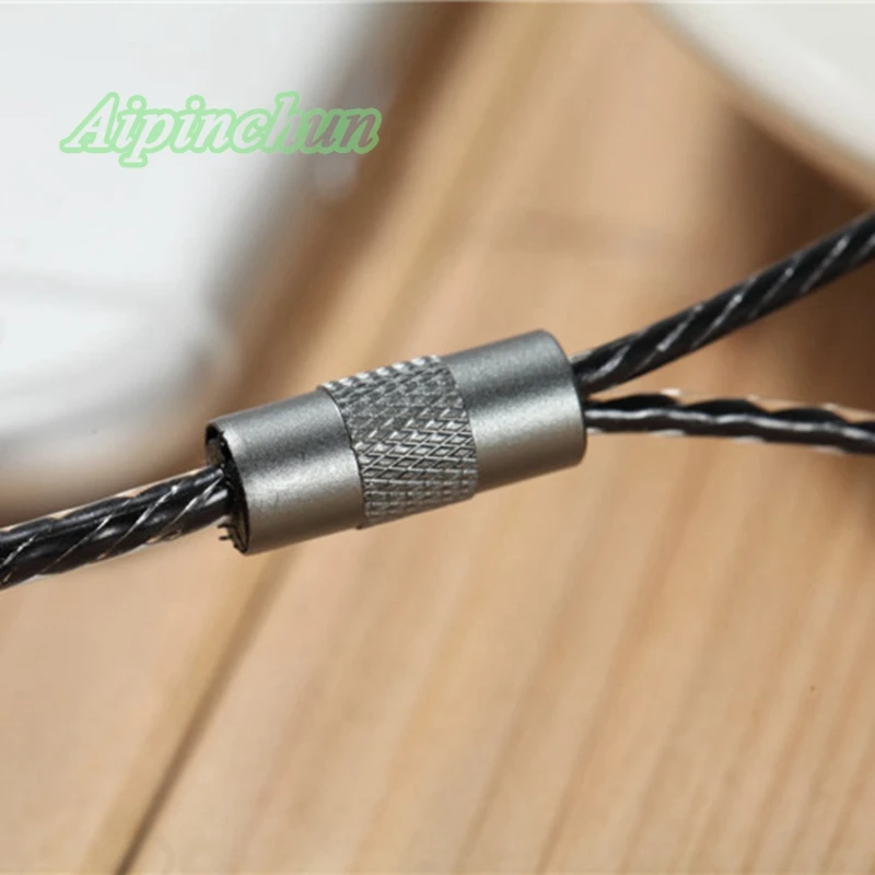 Aipinchun cabo de fones de ouvido ie8 ie8i ie80, cabo de substituição, 3 polos, 3.5mm