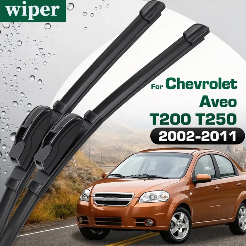 Rubber Front Wiper Blades Set For Chevrolet Aveo T200 T250 2002-2011 Windshield Windscreen Window Brush 22"+16"
