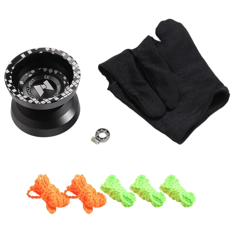 Yd-غير مستجيبة LIGHT CHASER X3 تنافسية يويو، سبيكة يويو للمبتدئين، وممارسة الحيل مع القفازات والأوتار