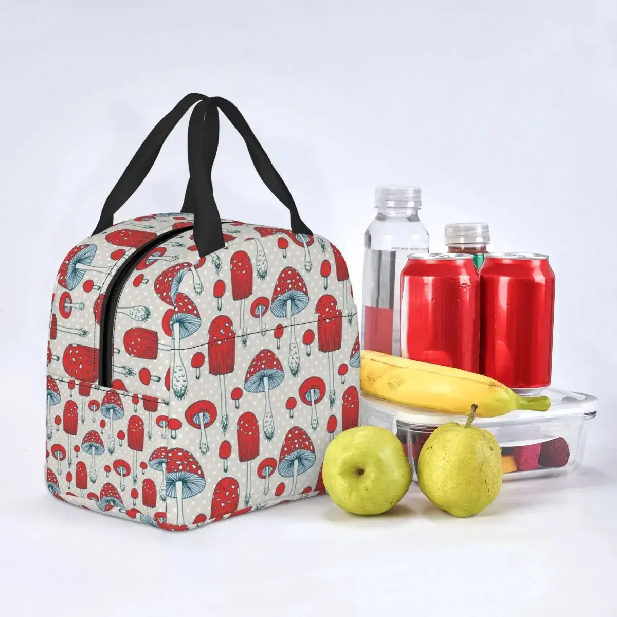 Sac à lunch isotherme avec fleurs magiques psychédéliques pour femmes, sac isotherme portable, boîte à lunch thermique, fourre-tout scolaire pour enfants, chambres plus lentes