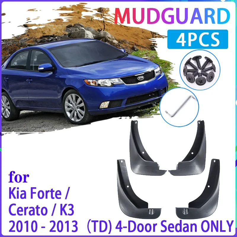 4 PCS Car Mud Flaps for Kia Forte Cerato K3 TD 2010 2011 2012 2013 Mudguard Splash Guards Fender Mudflaps Auto Accessories