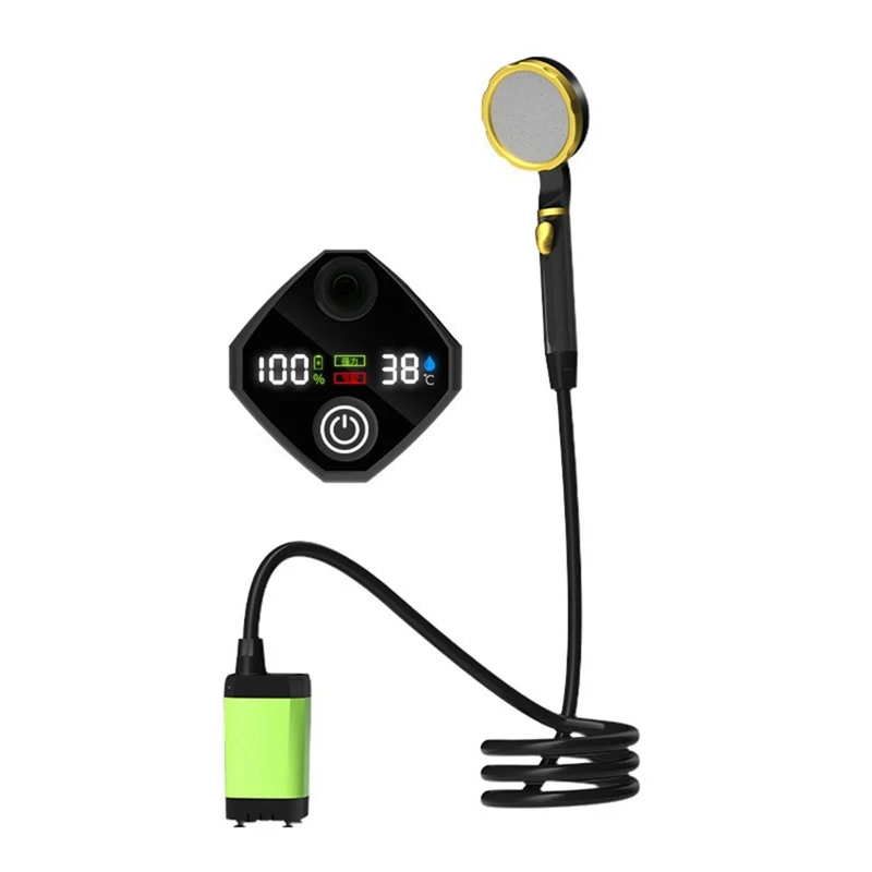 

AB15-7800Mah Portable Shower Pump Rechargeable Electric Shower Pump With Smart Digital Display