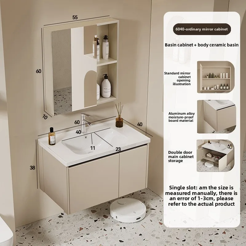 

Керамический встроенный умывальник Шкаф для умывальника для ванной комнаты Шкаф для умывальника Комбинированный сотовый алюминий