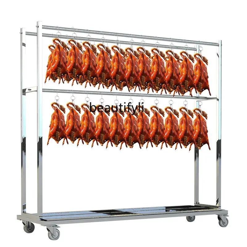 Cabide de cera assado, pato assado, salsicha, artefato de secagem, cabide de carne defumada, peixe, ganso, frango, bacon rack