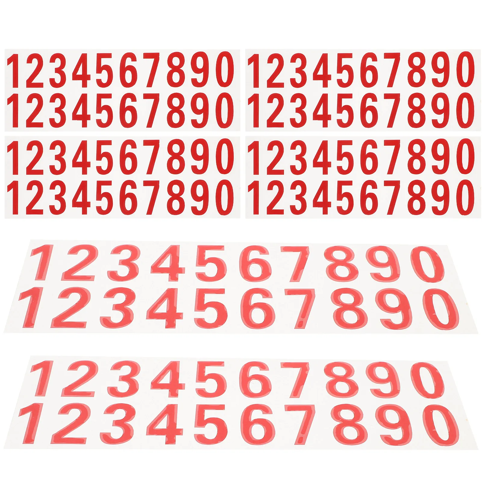 6Sheets Number Stickers Self Adhesive Large Visible PVC Reflective Numbers Decals for Trash Bin Mailbox Door Address Sign