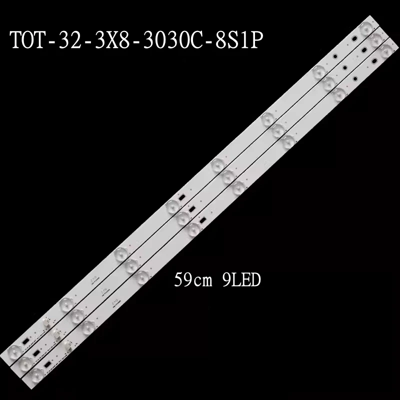 

100%New LED Backlight strip For TOT-32-3X8-3030C-8S1P 4C-LB320T-YHF ZM4 HQ9 HQ8 32HR331M08A3 TCL B32A380 L32F1600B LE32M20 59cm