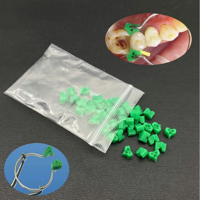 40pcs/bag Dentistry Materials Heat Resistent Tools Dental Silicone Wedges Add On Wedges Rubber TOR VM No 1.861 Delta Ring Tine