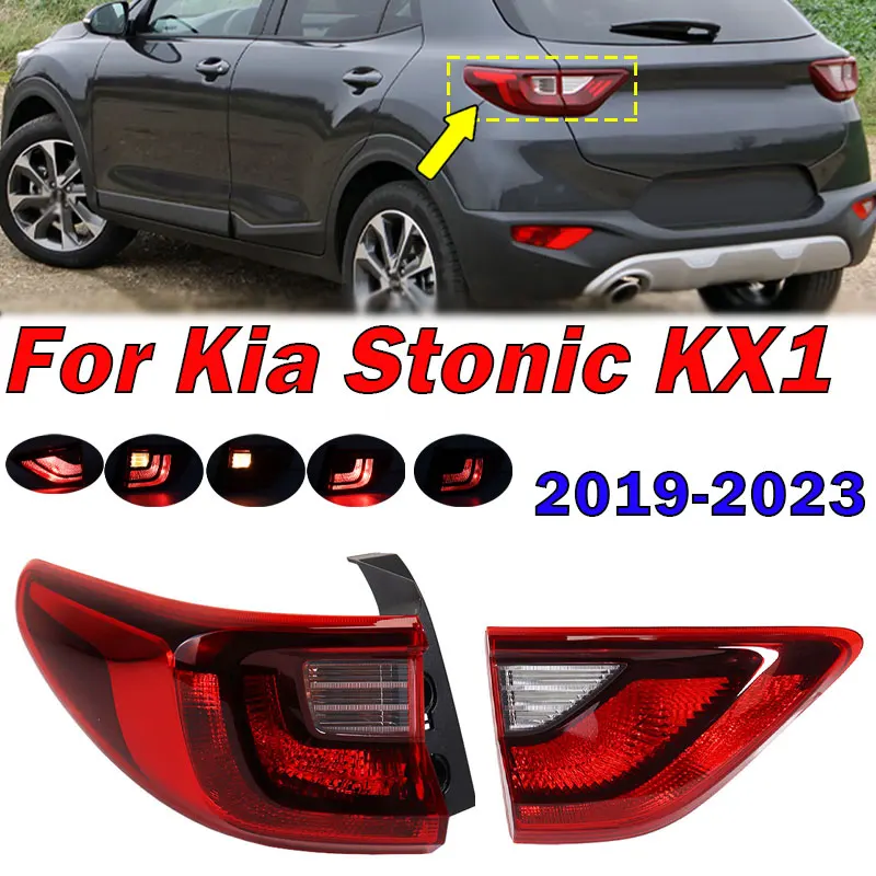 Auto Exterior Accessories For Kia Stonic KX1 2019-2023 Rear Tail Light Brake Stop Light Reversing Signal Lamp Taillight Assembly