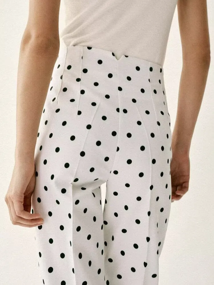 Spring New Arrival Women's Fashionable Casual Polka Dot High Waist Pants Elegant Atmosphere 25-35 Years Old Suitable