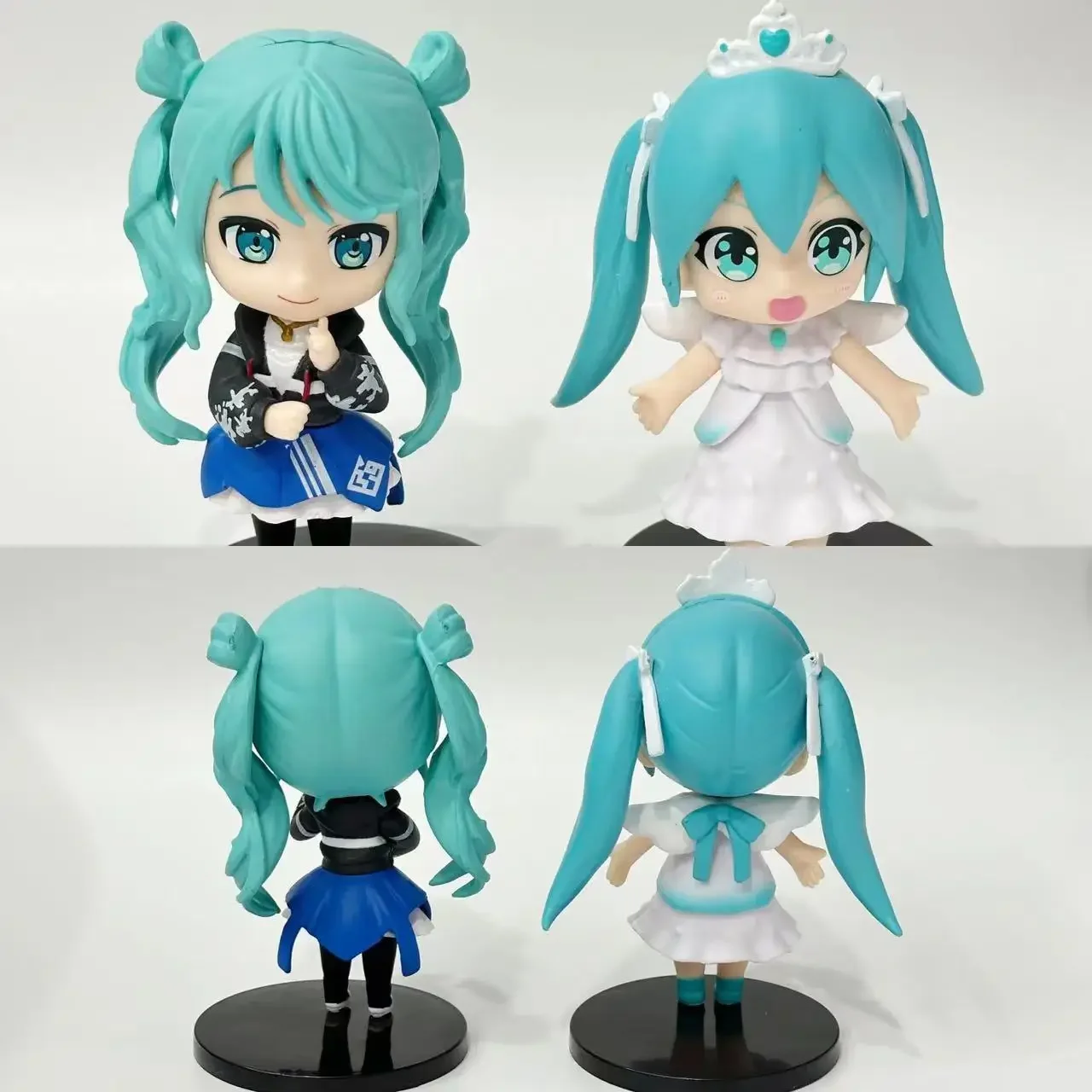 6 Pcs Small Hatsune Miku Hand Animation Peripheral Gifts Car Chassis Hand Model 10 Cm Ornaments