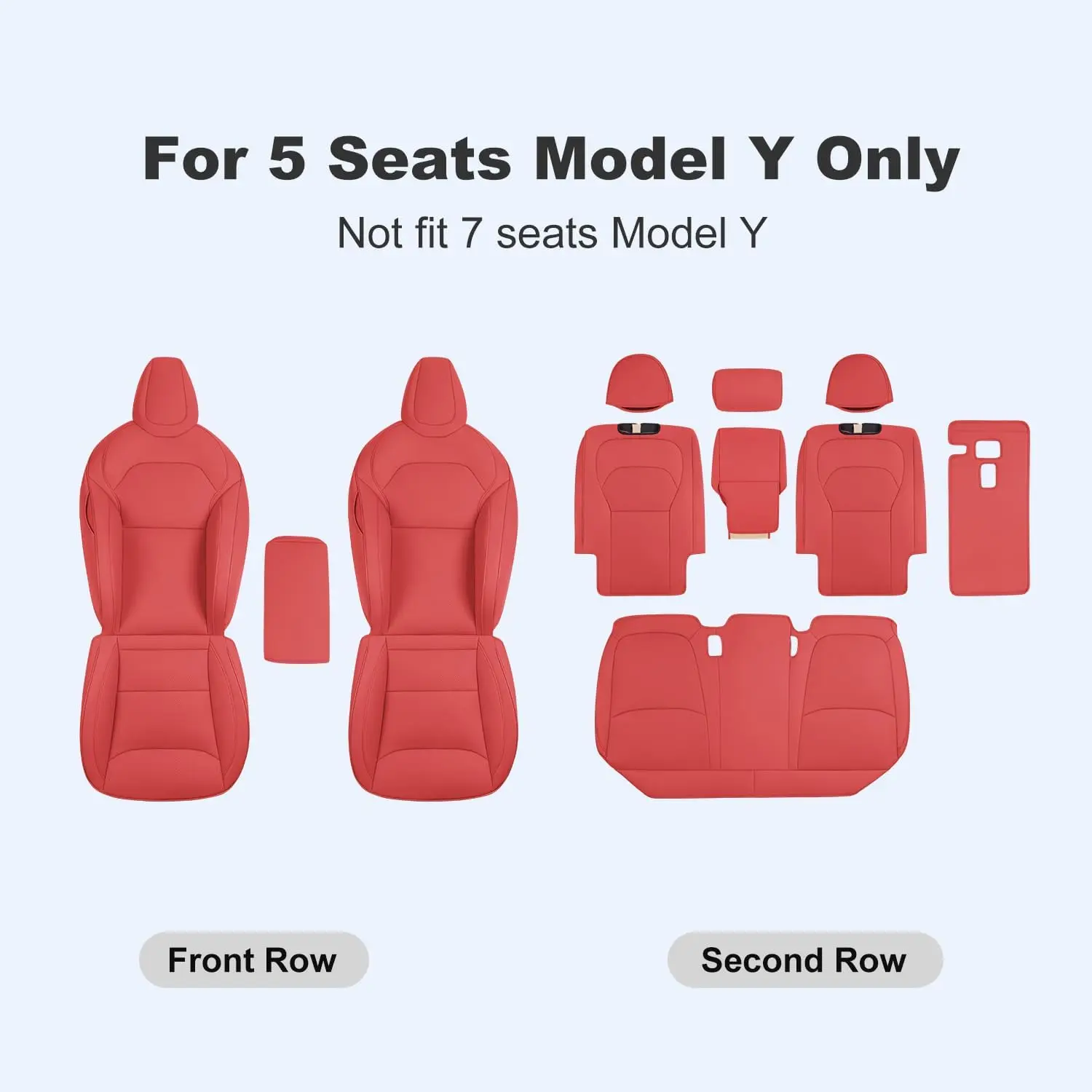 For Tesla Model 3 Highland Y Juniper Custom Fit Car Seat Cover Interior Accessories Full Covered Perforated NAPPA Leather 6