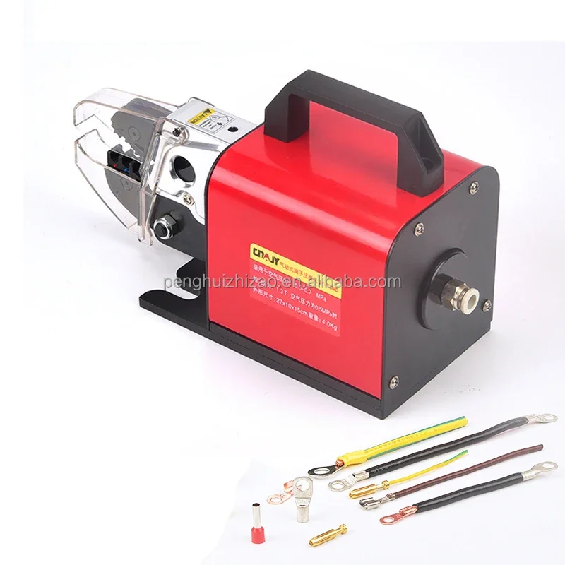 Portable Air Cable Lug Terminal Crimping Machine Semi Automatic Pneumatic Wire Crimper Small Wiring Manual Machine