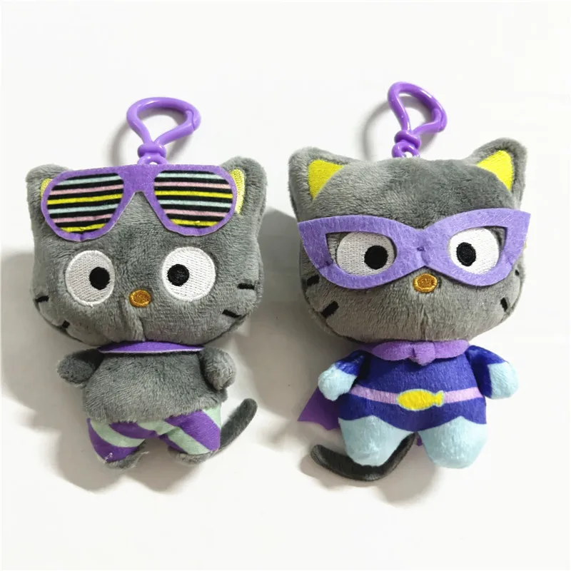 2025 Nowy Uroczy Anime Chococat Czarny Kot Pluszowy Brelok Łańcuszki Mała Zawieszka Zabawki Pluszowe Dla Dzieci 10CM