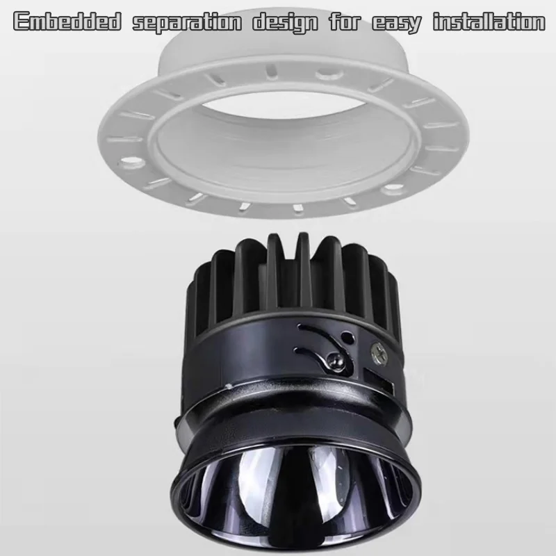 Embedded Borderless Smart COB Spotlight tuya Bluetooth Zigbee Dali 0-10V Matter 12W LED Downlight AC110V 220V Indoor lighting
