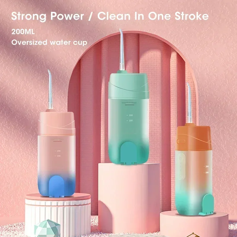

USB Rechargeable Portable Spray Type Water Flosser Oral Irrigator Deep Clean Teeth Whitening Dental Care for Fresh Breath