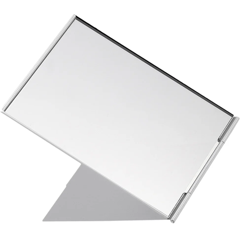 

1Pcs Portable Folding Makeup Mirror Silver Durable High Definition Single Side Foldable Travel Makeup Mirror for Home Office