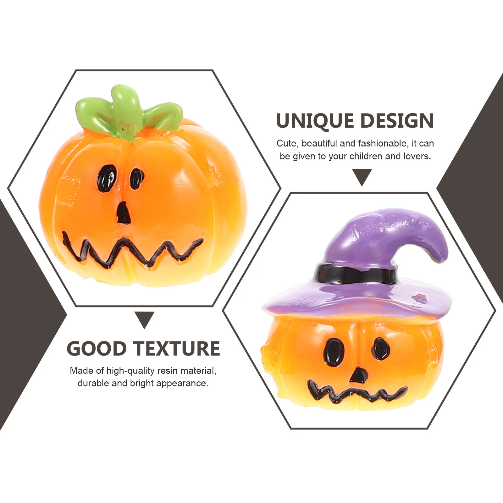 

1set 1Set Halloween Resin Miniature Pumpkin Bat Figurines Decorative Party Garden Desktop Decor Landscape Scene Props Supplies
