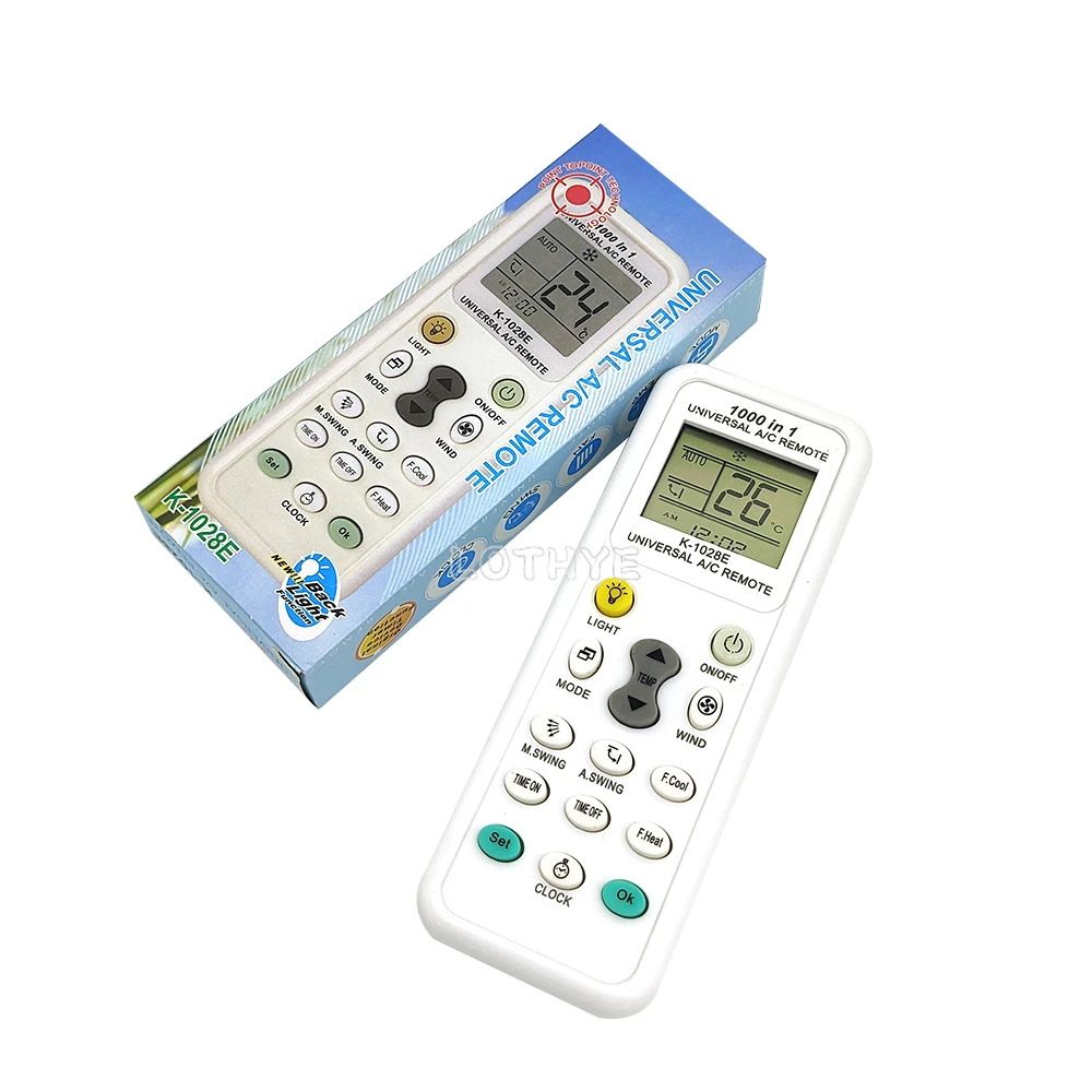Air Conditioner Universal Remote Control 1028E One Click Settings  Digital LCD 1000 In 1