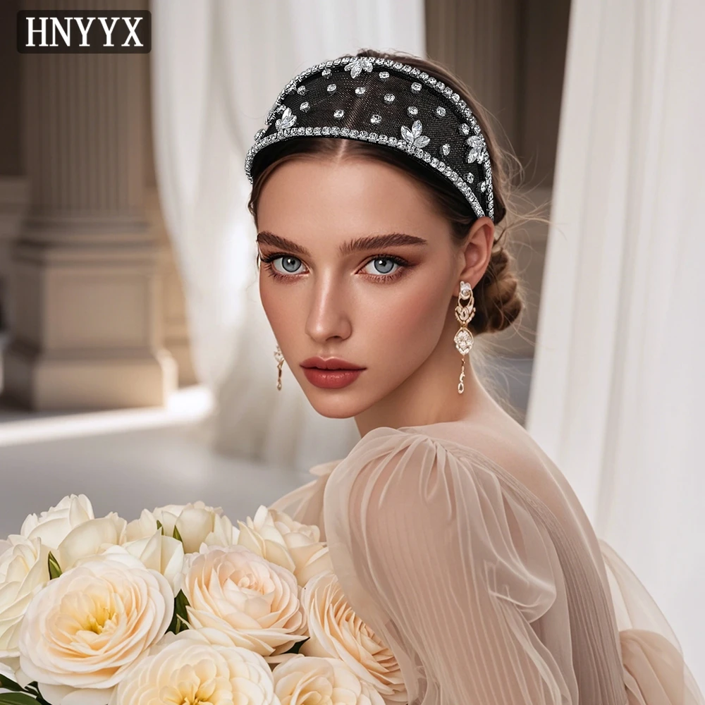 

HNYYX Trendy Mesh Headbands with Rhinestone Women Glitter Non-slip Hairbands Bride Wedding Headwear Jewelry Hair Accessory A398