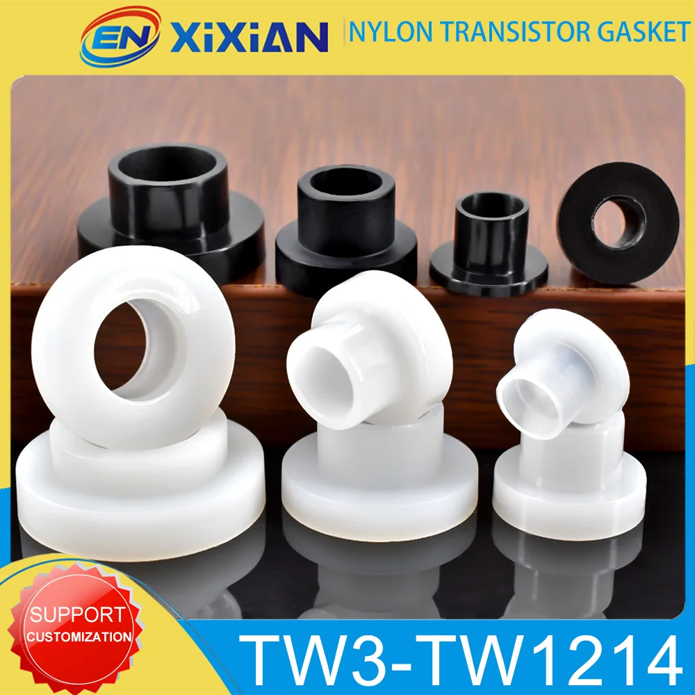 M3 M4 M5 M6 M8 M10 M12 M14 M16 Nylon Transistor Gasket T-type Plastic Insulation Washer Step Spacer A-220 Silicone Pads Triode