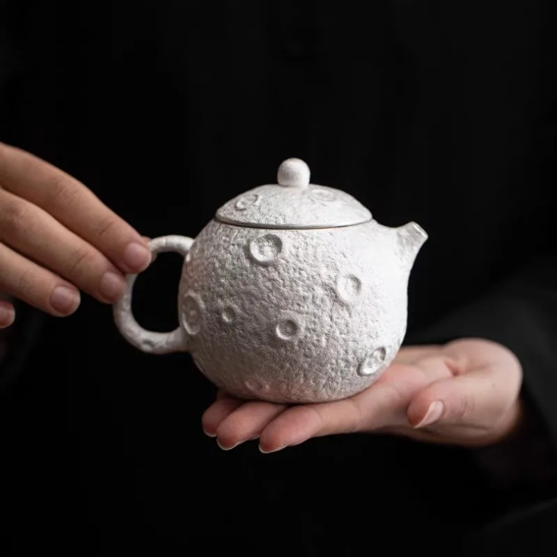 Brewing teapot Kung Fu tea set High-end handmade silver pot silver cup for elders