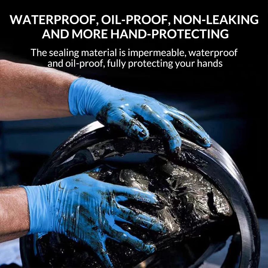 

Нитриловые перчатки, большие одноразовые утолщенные латексные водонепроницаемые маслостойкие нестерильные защитные перчатки для механика, кухонная посуда для посуды