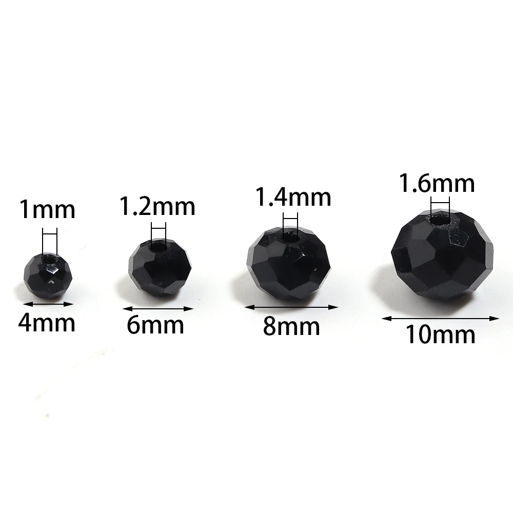 1 Box 4 6 8 10mm Kristallperlen-Box, mehrseitiges, unregelmäßiges Glasperlen-Set, 5-Fächer-Loose Spacer Kit für Schmuckherstellung, DIY-Armband – Detail 1