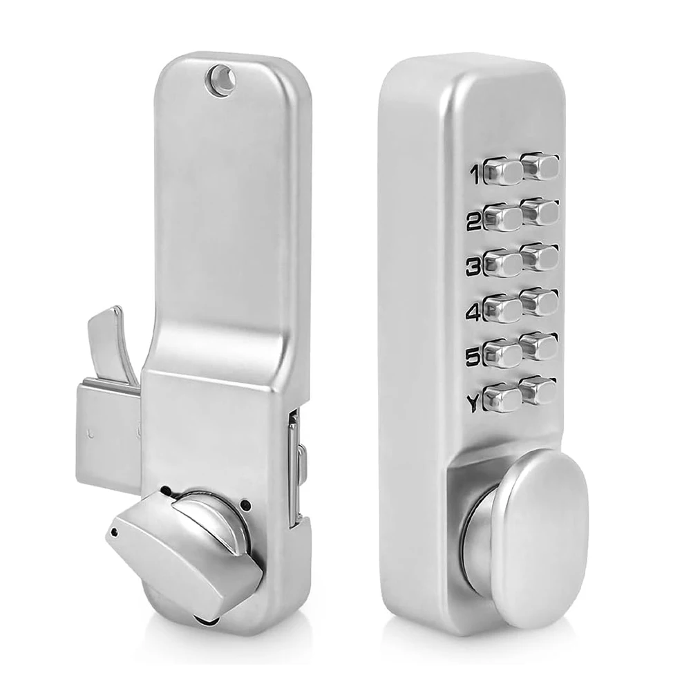 Zinc Alloy Mechanical Password Lock for Sliding Doors, Keyless Entry Door Lock for Kitchen, Balcony, Living Room, Home Security