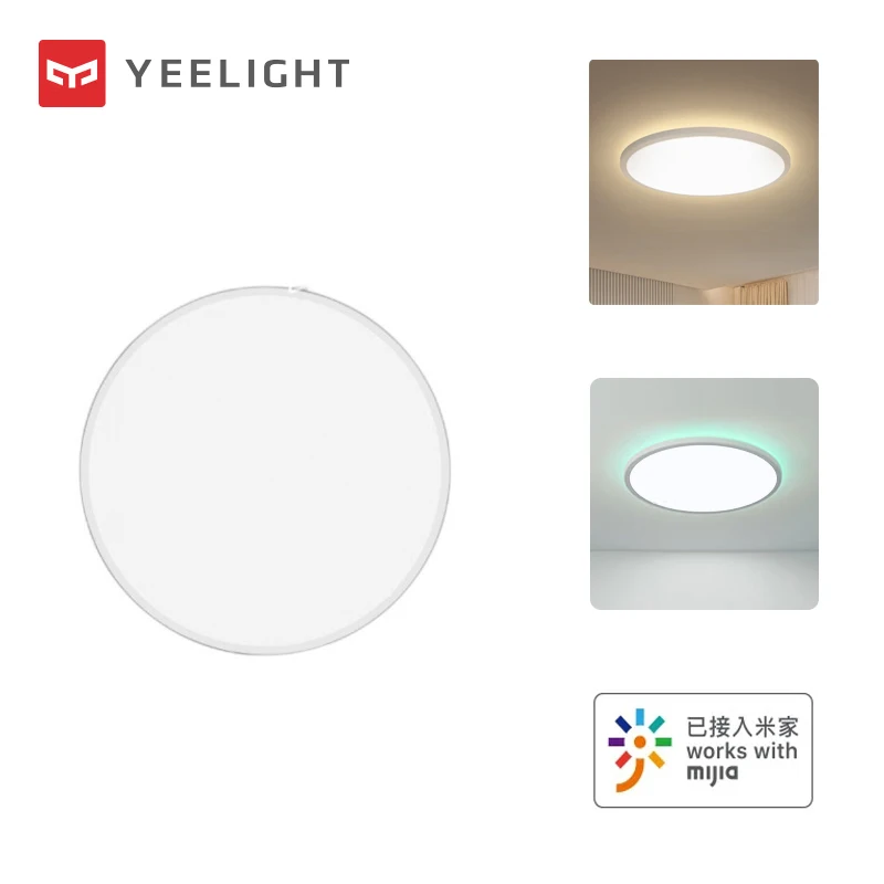 Yeelight Smart LED Ceiling Light Eye Protection Bedroom Reading Intelligent Linkage Ultra Thin Ceiling Light Work With Mija App