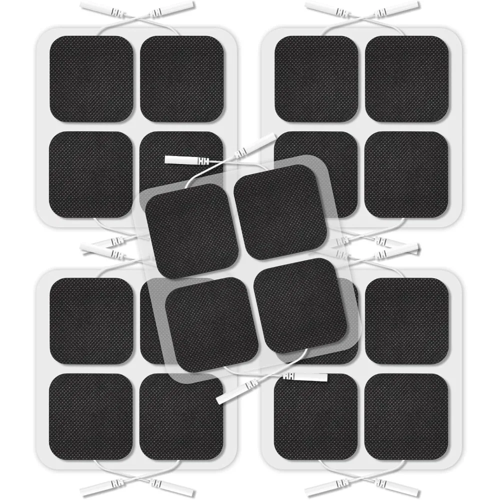 TENS Unit Replacement Pads, 2x2”20 Pcs Reusable Self-Adhesive TENS Unit Electrodes Pads, Latex Free TENS Pads Replacement Compat
