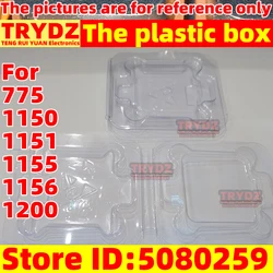 50-10pcs For 775 1150 1151 1155 1156 1200 Plastic Box CPU Box Protection Box Plastic Box Pin Protection Box Packaging Box