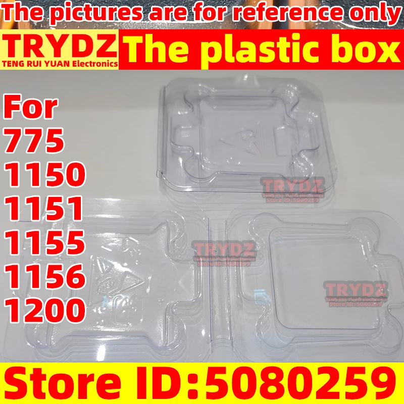 50-10pcs For 775 1150 1151 1155 1156 1200 Plastic Box CPU Box Protection Box Plastic Box Pin Protection Box Packaging Box