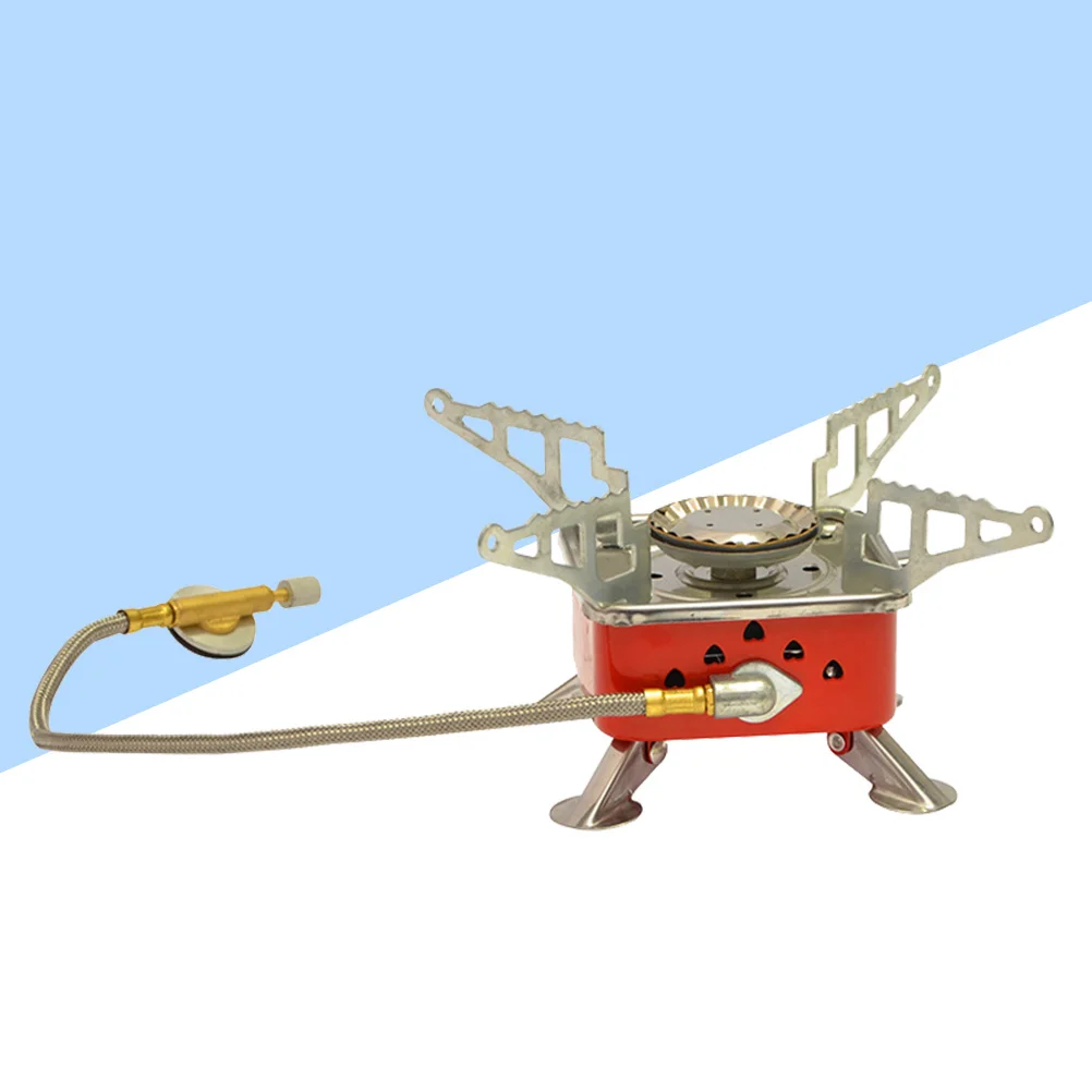 1 قطعة صغيرة قابلة للطي المحمولة موقد خارجي خفيفة الوزن مربع التخييم الموقد كفاءة التحكم في اللهب ثابت حرق منخفضة الدخان