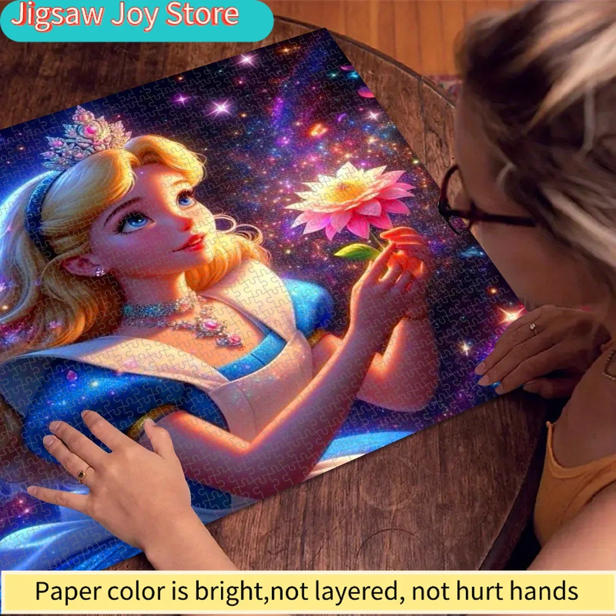 Disney/Disney Papierpuzzle, DIY Sternenhimmel-Prinzessin, verträumte Blumen, Märchen – wunderschöne und elegante Puzzles für das Schlafzimmer