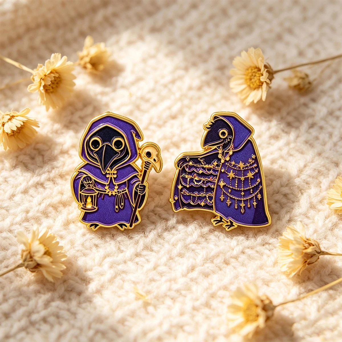 Lapel Pin Enamel - 2 pièces Épingles de revers en