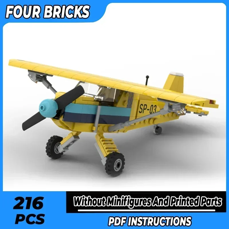 

Moc Building Bricks Military Model Ski Plane SP-03 Aircraft Technology Modular Blocks Gifts Christmas Toys DIY Sets Assembly