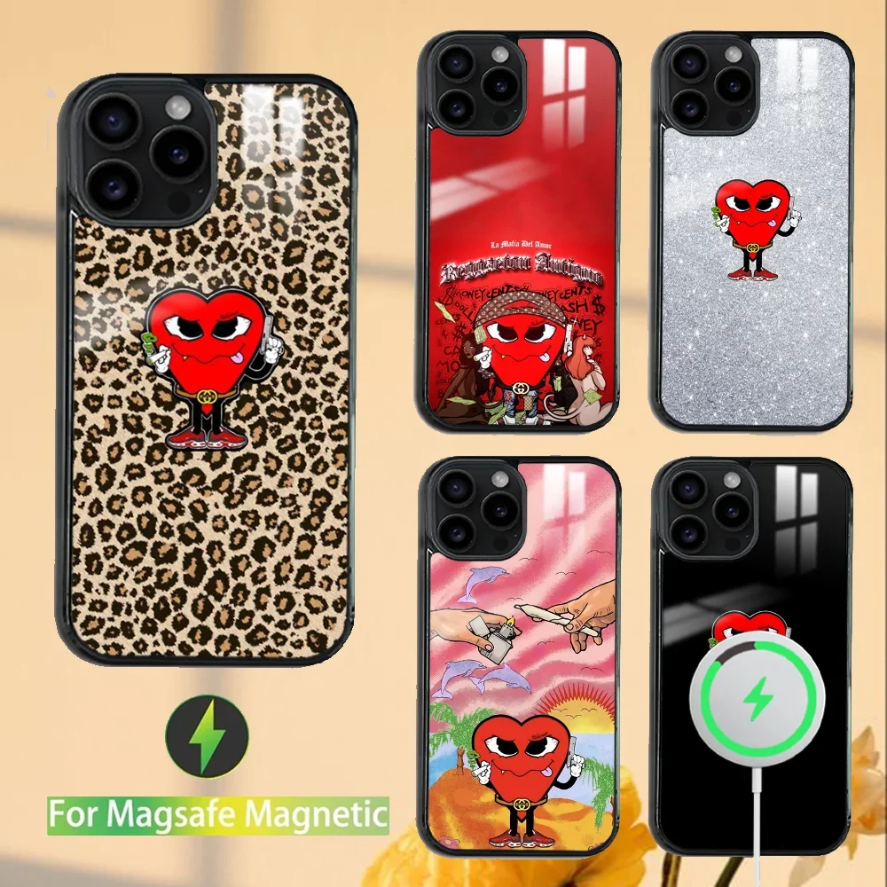 Love Mafia La Mafia Del Amor Phone Case For iPhone 16 15 14 13 12 11 PRO MAX PLUS Mini Magnetic wireless mirror phone case