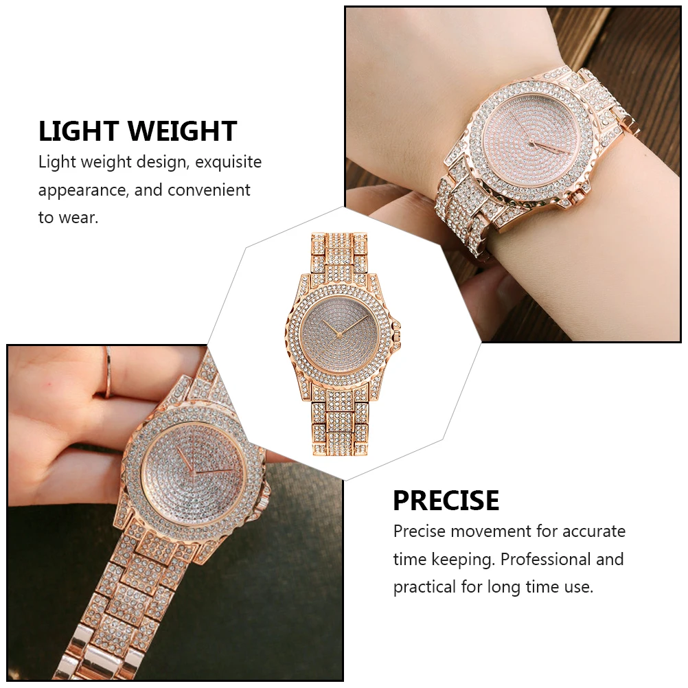 

Quartz Watches Ladies for Women Bling Diamond Wrist Woman Dress Miss