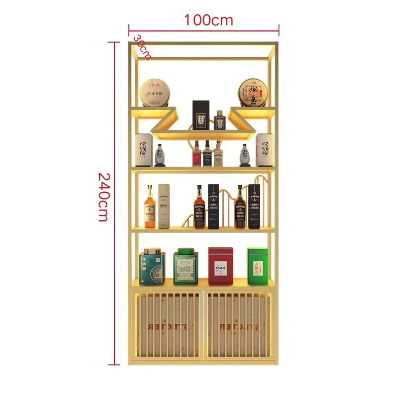Factory Direct 2026 Wine store, cellar rack, light luxury new Chinese winery, cabinet, red and white display cabinet, subw
